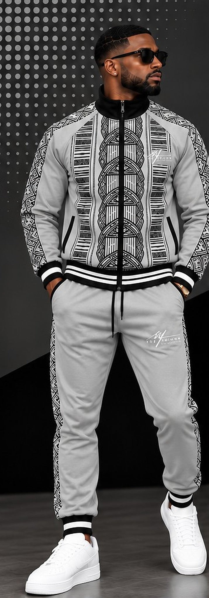 Graphite Geo Tracksuit