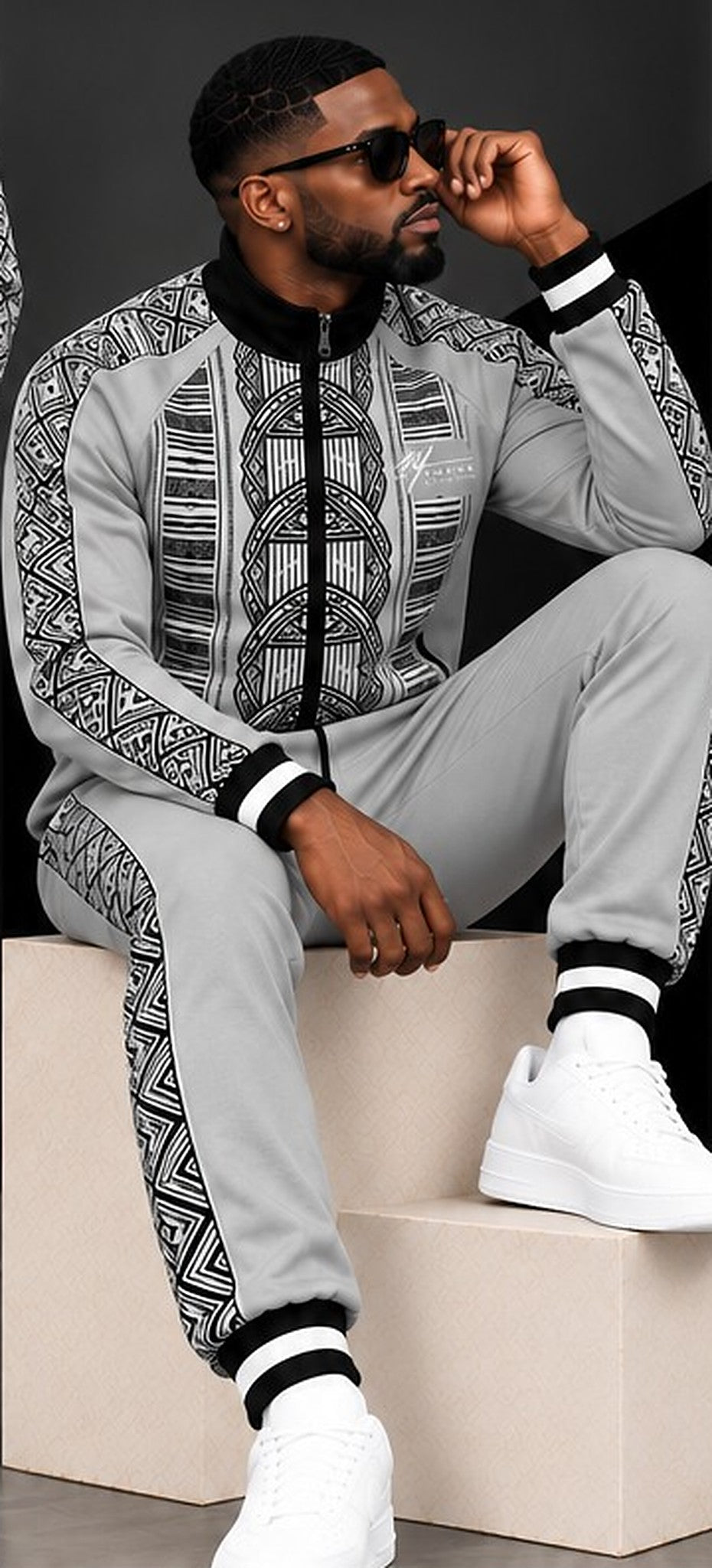 Graphite Geo Tracksuit