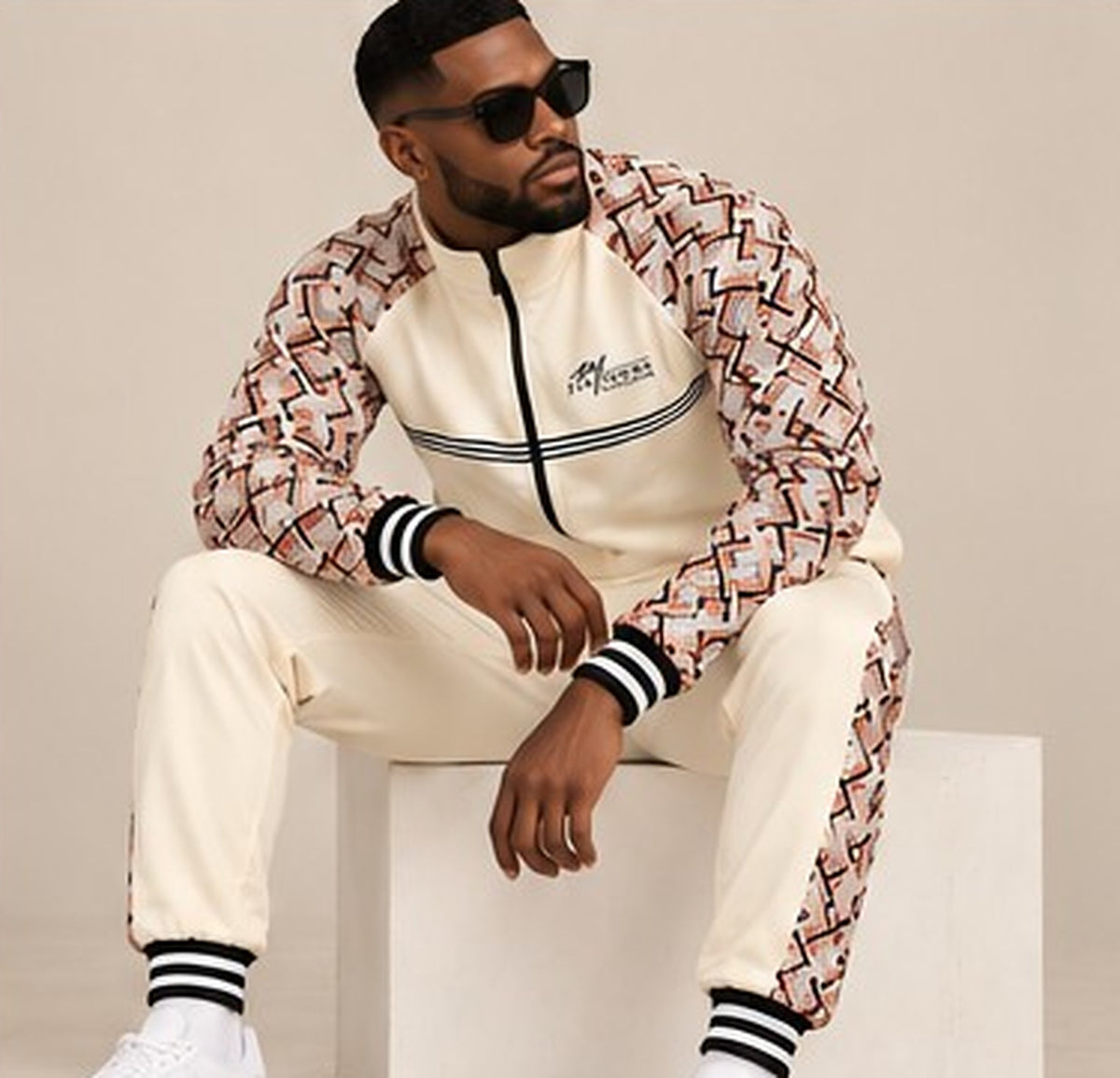 Ivory Chevron Tracksuit